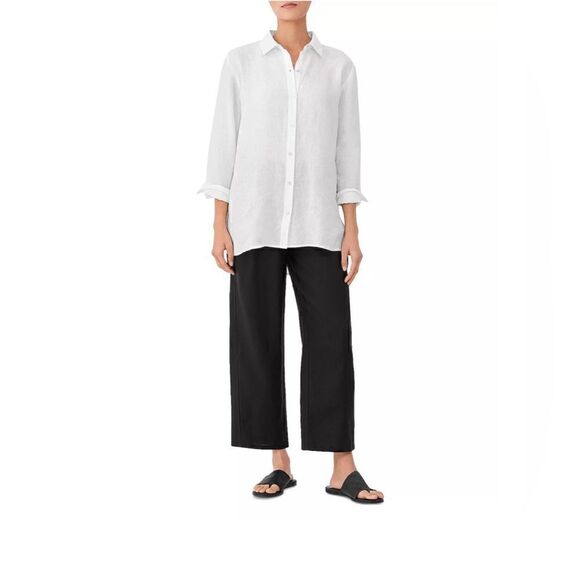 Eileen Fisher High Slit Shirt - Picture 1 of 4